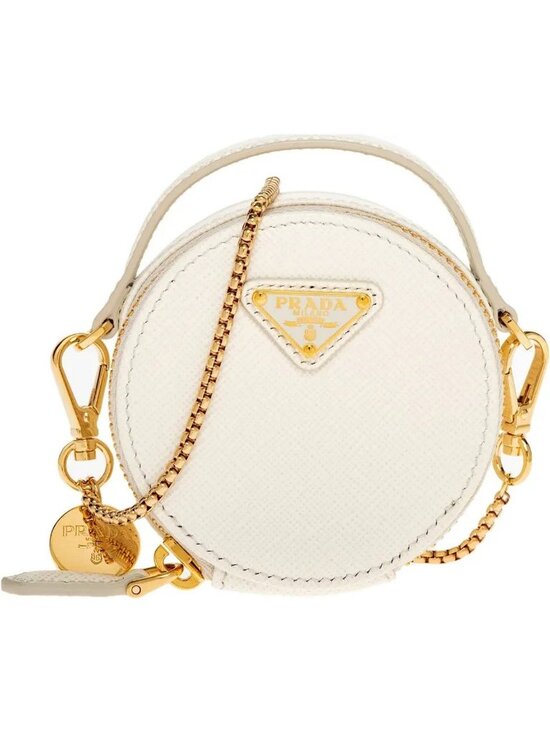 PRADA Handbags - Prada white Mini Pouch with Removable Chain OS